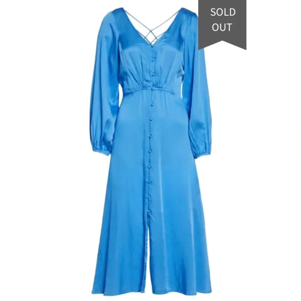 Free People Later Days Dress, sz 4, Blue